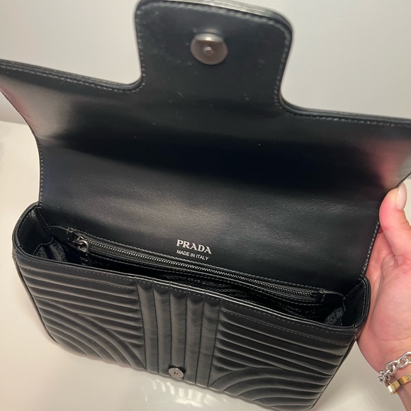 Prada Diagramme Leather Shoulder Bag Crossbody - Picture 6 of 7